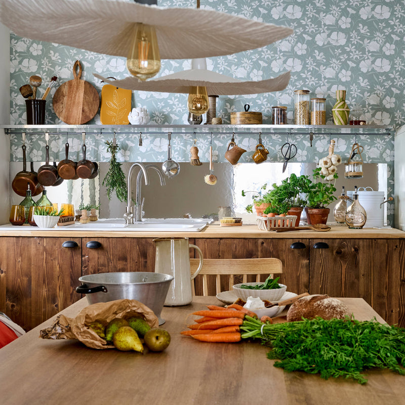 Cuisine au style maison de campagne rustique et champêtre