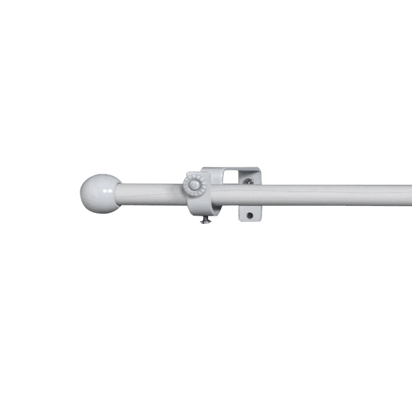Kit barre à rideaux RONDINA blanc 1,6 cm 180 cm