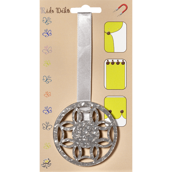 Embrasse aimantée Rosace Gris Plastique