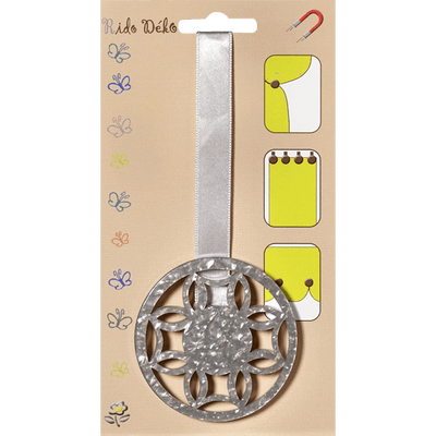 Embrasse aimantée Rosace Gris Plastique