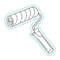 Dessin de rouleau à peindre