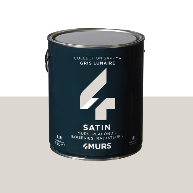 Saphyr Peinture Multi-supports Peinture gris lunaire Satiné