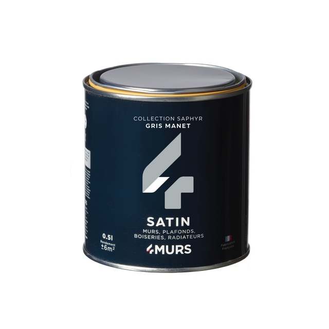 Saphyr Peinture Finition Peinture gris manet Satiné 0,5 L
