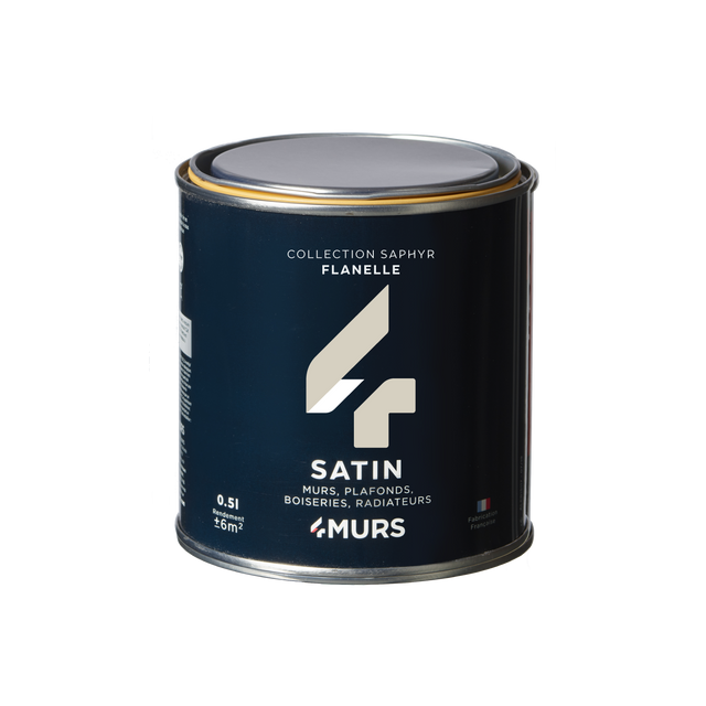 Saphyr Peinture Finition Peinture flanelle Satiné 0,5 L