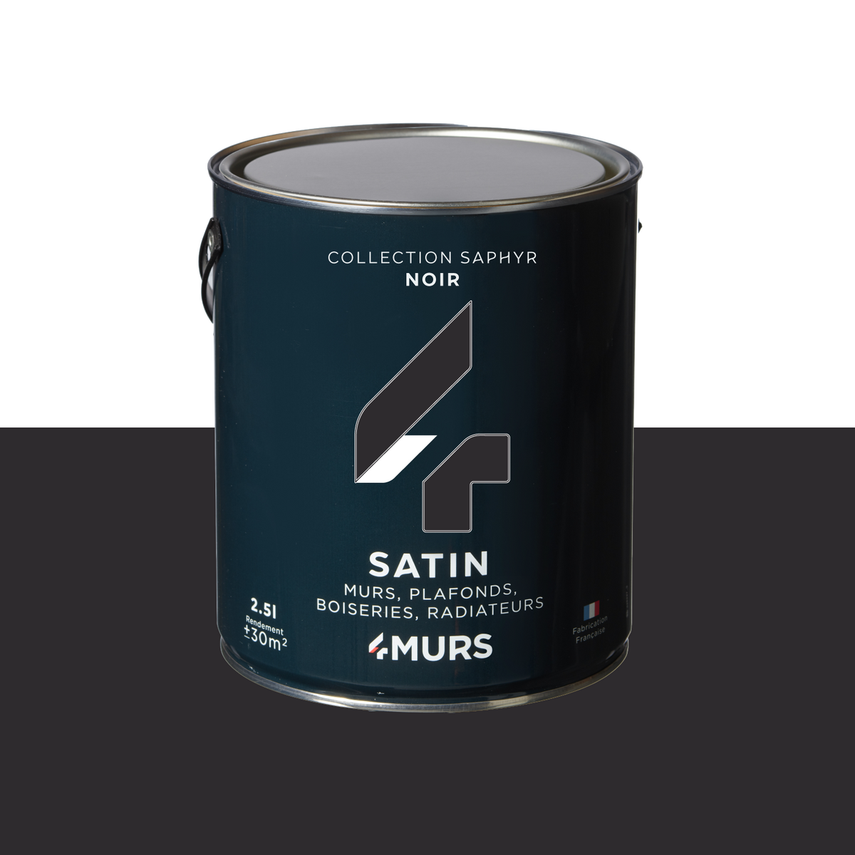 SAPHYR Peinture Saphyr Noir Satiné 2,5L