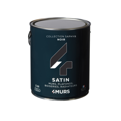SAPHYR Peinture Saphyr Noir Satiné 2,5L