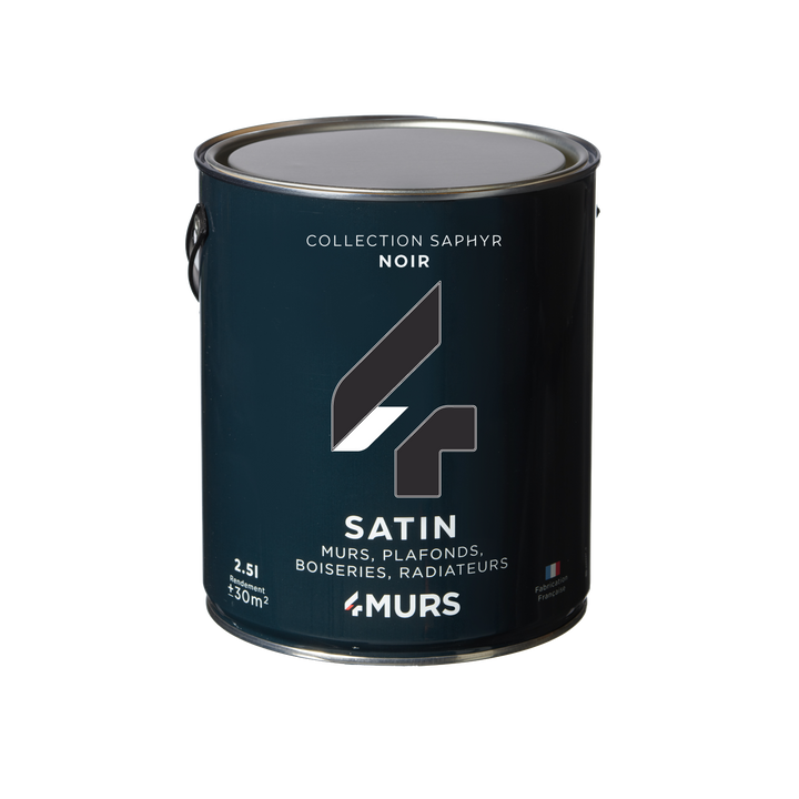 SAPHYR Peinture Saphyr Noir Satiné 2,5L