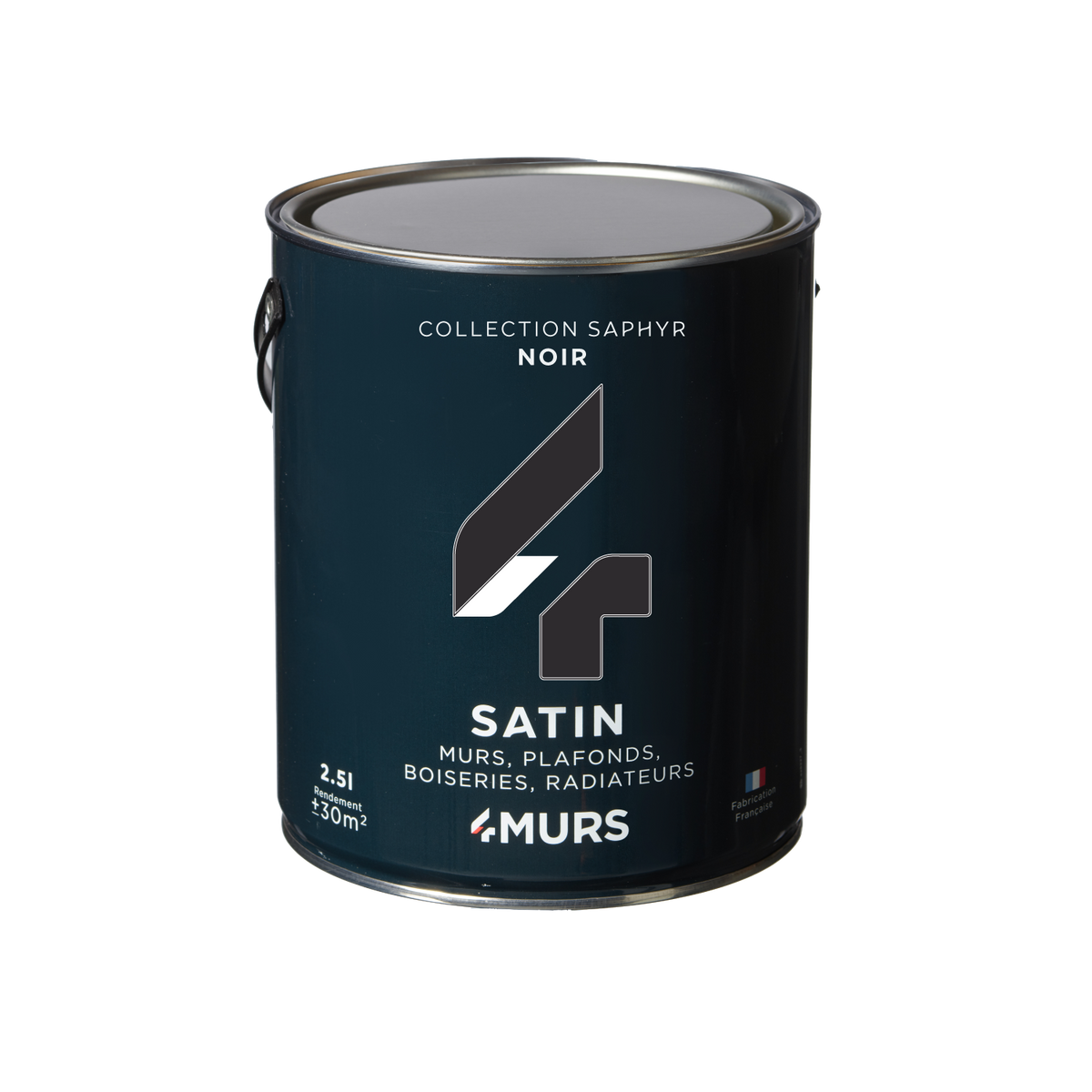 SAPHYR Peinture Saphyr Noir Satiné 2,5L