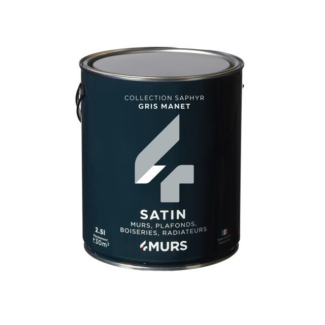 Saphyr Peinture Multi-supports Peinture gris manet Satiné