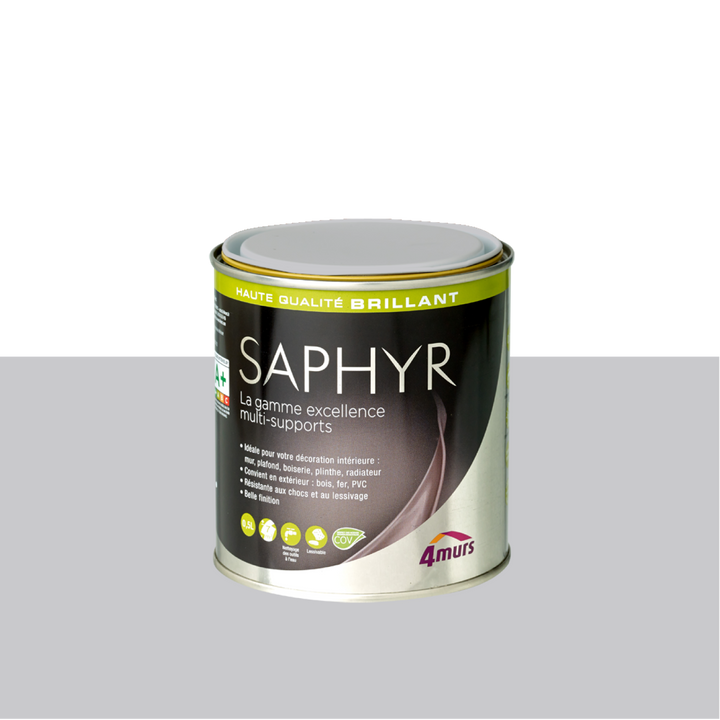 SAPHYR Peinture Saphyr Gris galet Brillant 0,5L