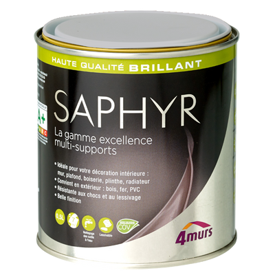 SAPHYR Peinture Saphyr Gris galet Brillant 0,5L