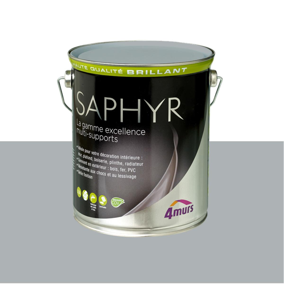 SAPHYR Peinture Saphyr Gris manet Brillant 2,5L