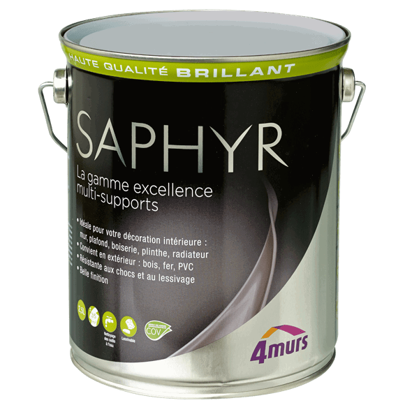 SAPHYR Peinture Saphyr Gris galet Brillant 2,5L