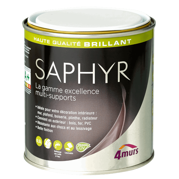 SAPHYR Peinture Saphyr Blanc pur Brillant 0,5L