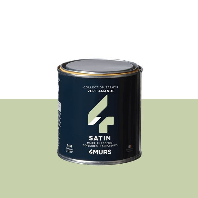 Saphyr Peinture Finition Peinture vert amande Satiné 0,5 L