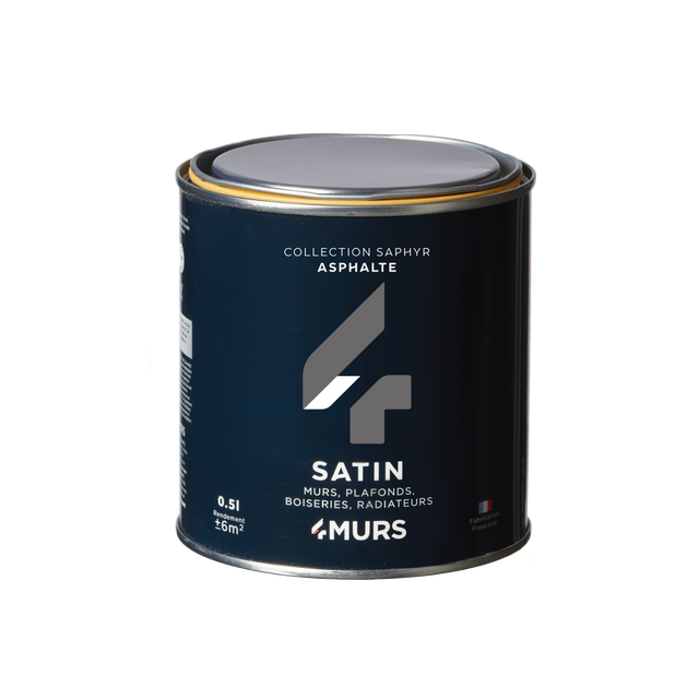 Saphyr Peinture Finition Peinture asphalte Satiné 0,5 L