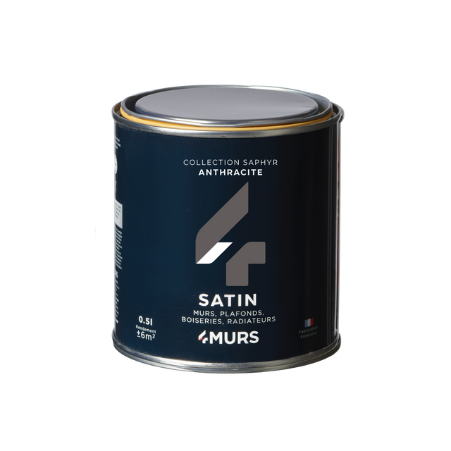 Saphyr Peinture Finition Peinture anthracite Satiné 0,5 L