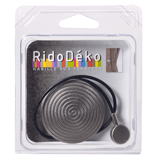 Embrasse aimantée Spirale Argent Métal brut