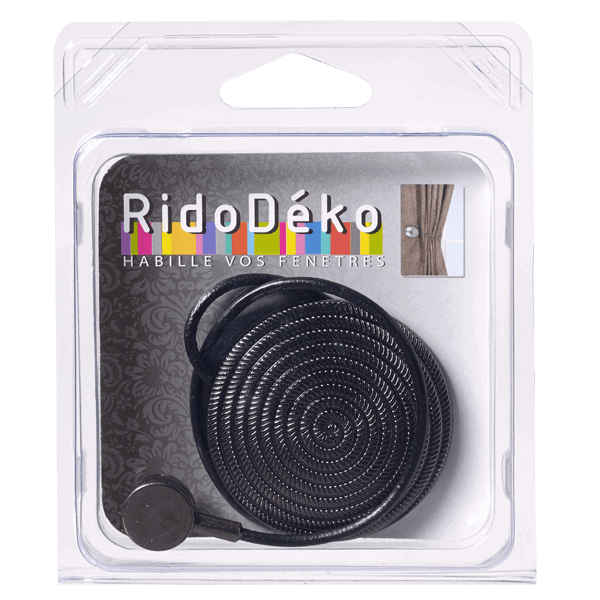 Embrasse aimantée SPIRALE coloris anthracite