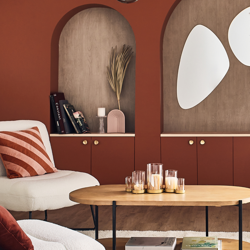 Peindre les murs de son salon en terracotta