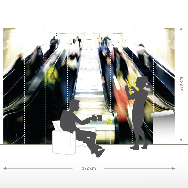 Papier peint panoramique XL Underground Noir