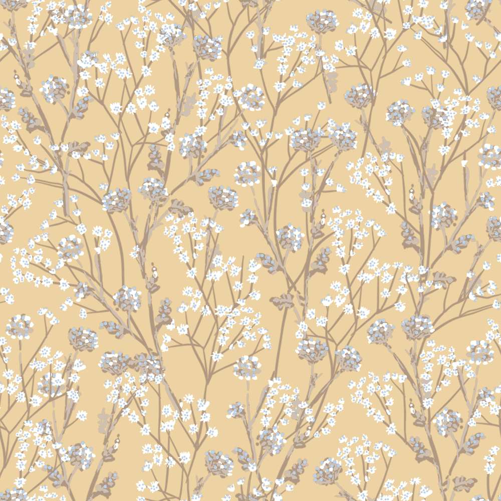 Papier peint intissé Manoa Ocre et bleu ciel
