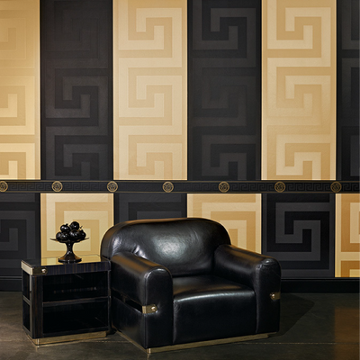 VERSACE Papier peint intissé Versace greco Noir
