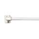 Kit barre à rideau vitrage Vitrage plat Blanc Plastique