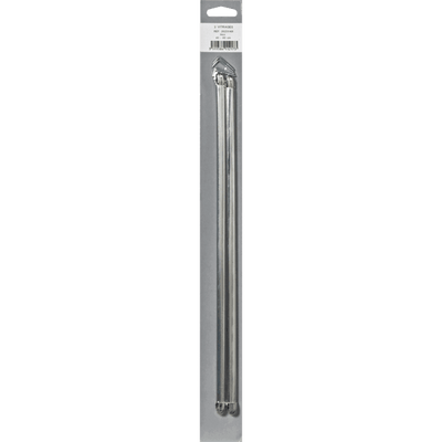 Kit barre à rideau vitrage Vitrage plat Argent Métal brillant