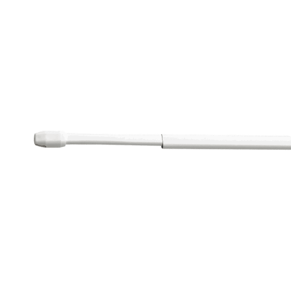 Barre à rideau vitrage VITRAGE PLAT blanc de 40,0 à 60 cm