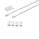 Barre à rideau vitrage Vitrage plat Blanc Plastique