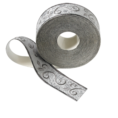 Galon vinyle Volute Argent