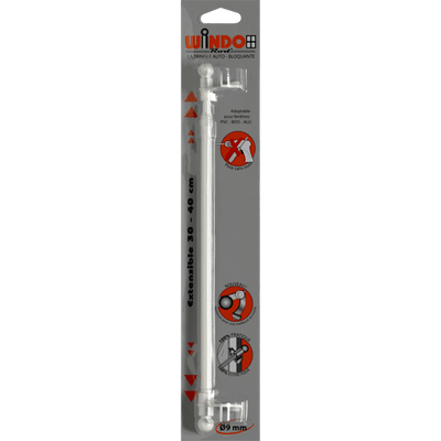 Kit barre à rideau vitrage Windorod Blanc Brillant