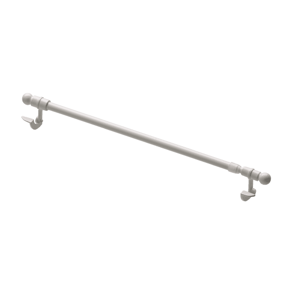 Kit barre à rideau vitrage WINDOROD blanc 0,9 cm de 30,0 à 40 cm