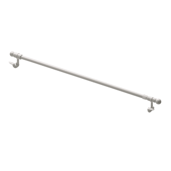 Kit barre à rideau vitrage WINDOROD blanc 0,9 cm de 40,0 à 60 cm