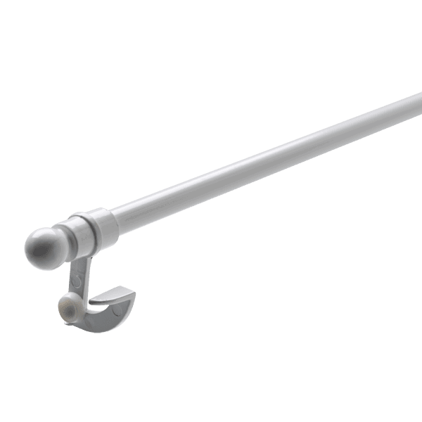 Kit barre à rideau vitrage WINDOROD blanc 0,9 cm de 60,0 à 90 cm
