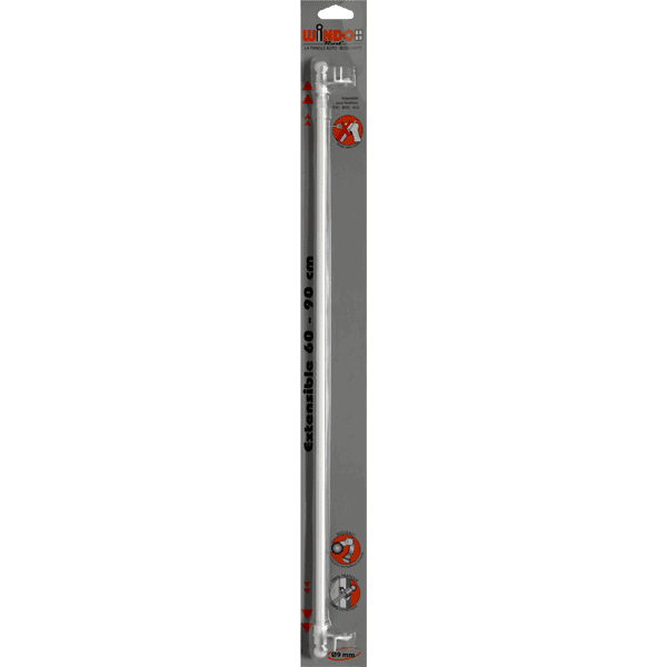 Kit barre à rideau vitrage Windorod Blanc Brillant