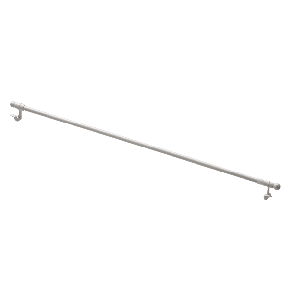 Kit barre à rideau vitrage WINDOROD blanc 0,9 cm de 60,0 à 90 cm