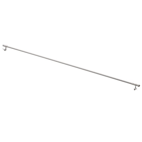 Kit barre à rideau vitrage WINDOROD blanc 0,9 cm de 90,0 à 130 cm