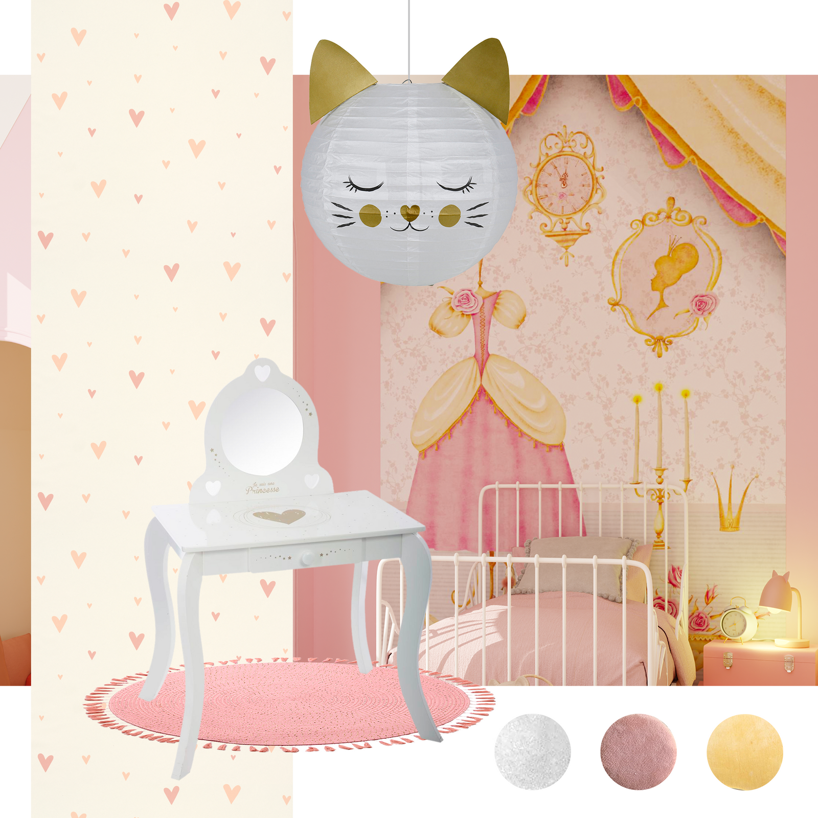 montage inspiration déco chambre enfant princesse