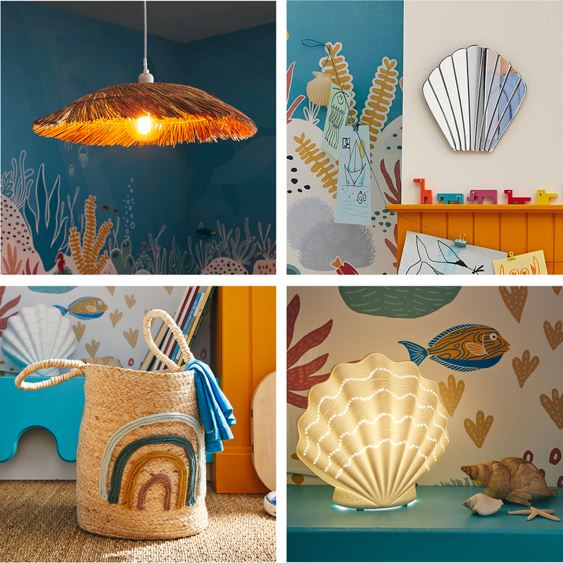 Objets déco pour une chambre d'enfant thème océan