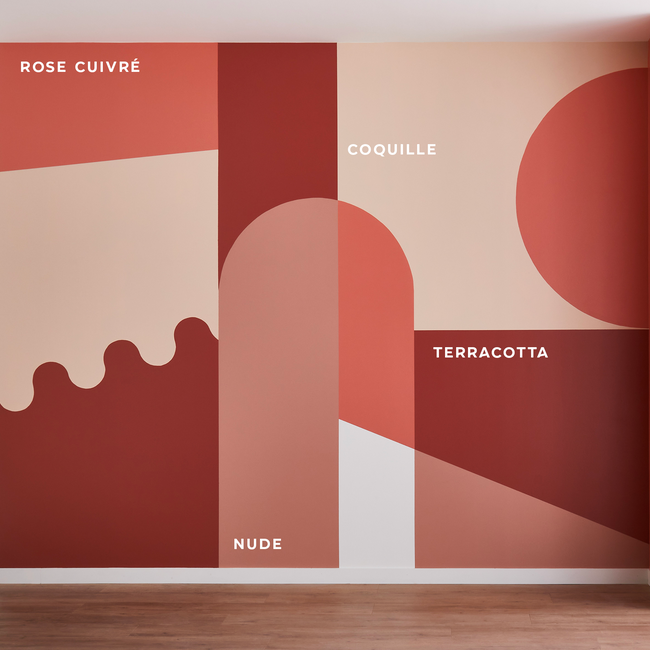 Fresque murale noms des teintes de peinture utilisées