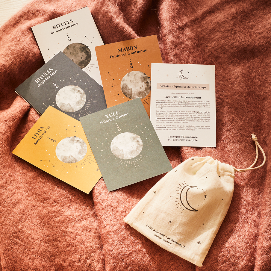 Cartes du set Rituels de lune de la marque Womoon