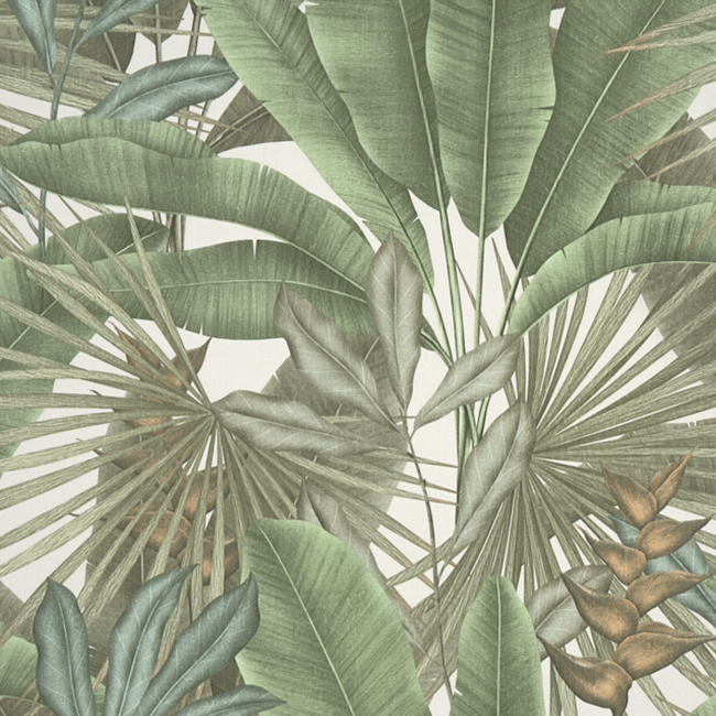 Motif papier peint jungle feuillages