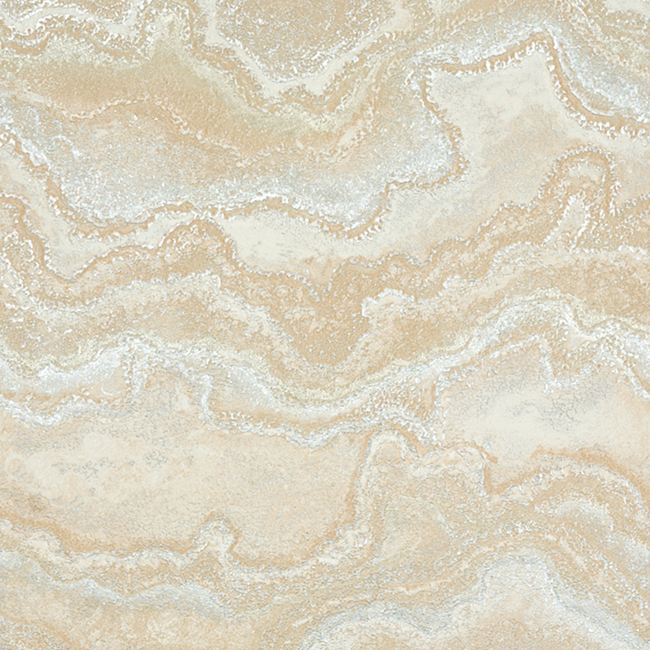 Zoom sur le motif minéral beige du papier peint ELAURA