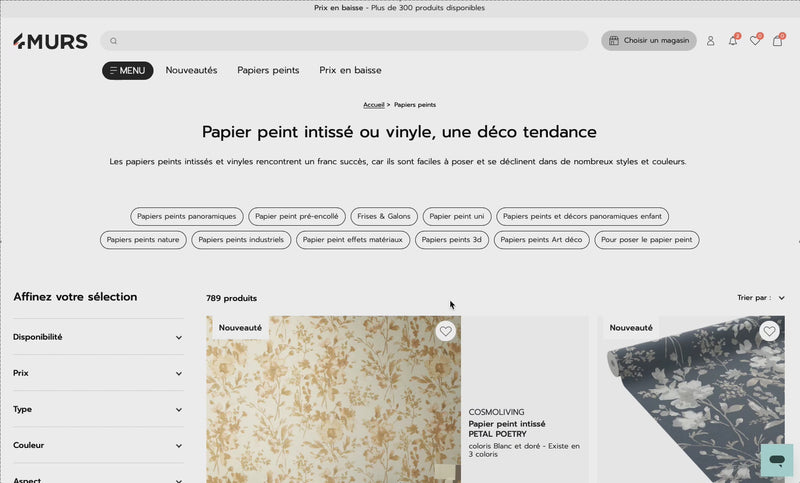 Guide vidéo pour commander un échantillon de papier peint