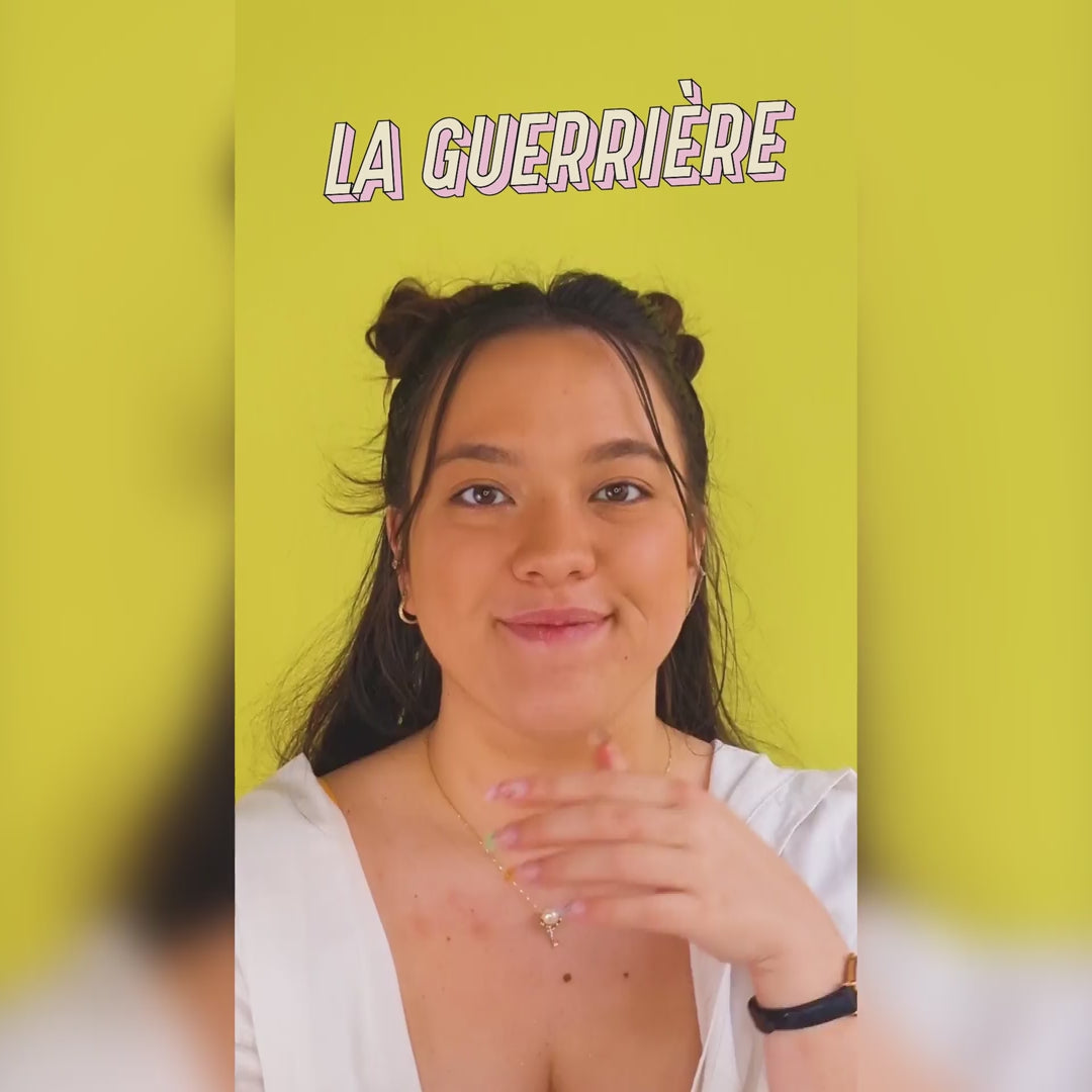 Vidéo tutoriel maquillage La guerrière avec les paillettes de la marque Si si la paillette