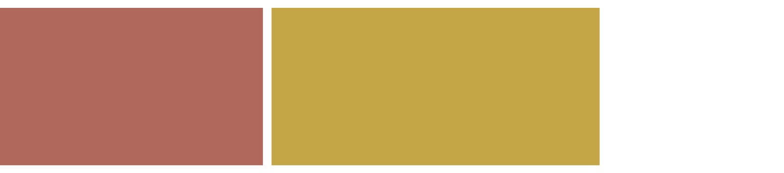Teintes de peinture terracotta et jaune moutarde