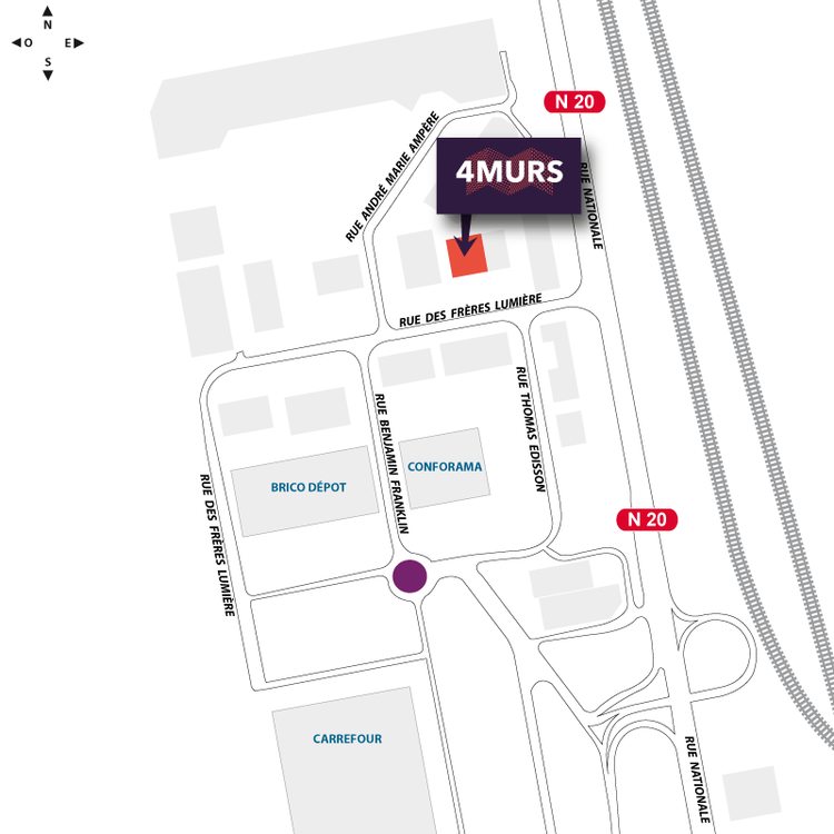 plan d'accès 4MURS Saran - Saran