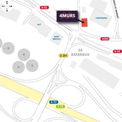 plan d'accès 4MURS L'Étrat - L'Étrat